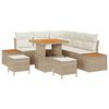 vidaXL &Sigma;&epsilon;&tau; &Kappa;&alpha;&nu;&alpha;&pi;έ &Kappa;ή&pi;&omicron;&upsilon; &mu;&epsilon; &mu;&alpha;&xi;&iota;&lambda;ά&rho;&iota; 8 pcs &Mu;&pi;&epsilon;&zeta; &kappa;&alpha;&iota; &Kappa;&rho;έ&mu;&alpha;