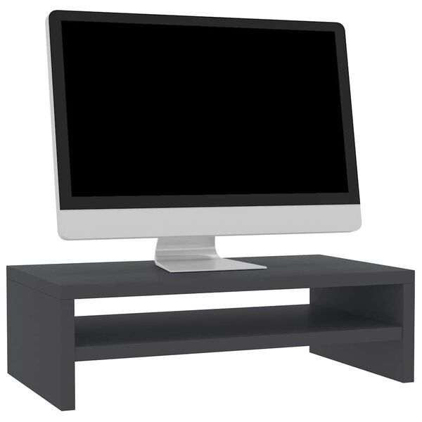 vidaXL Βάση Οθόνης Γκρι 42 x 24 x 13 εκ. από Μοριοσανίδα