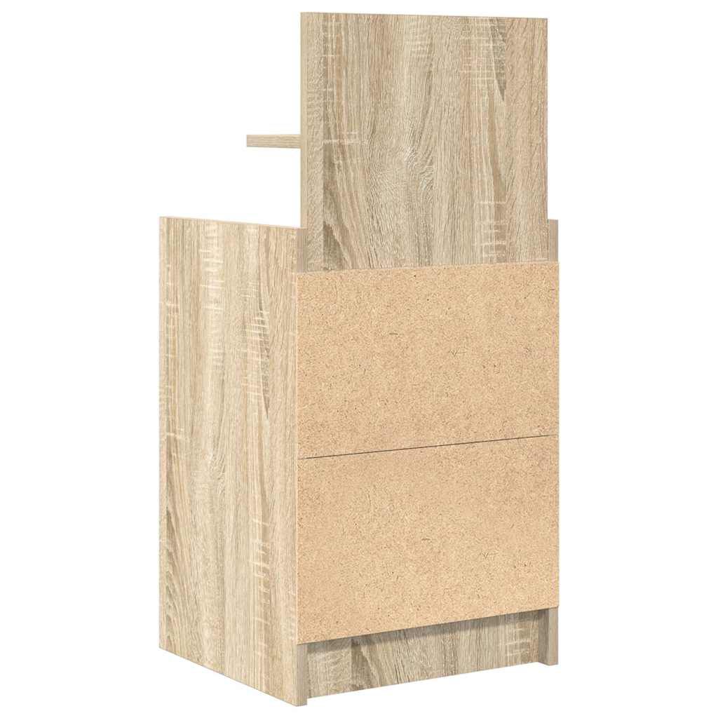 vidaXL Κομοδίνα με 2 συρτάρια 2 τεμάχια Sonoma Δρυς 38x34x80 εκ.