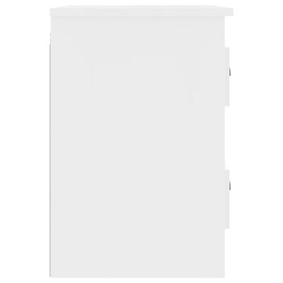 vidaXL Κομοδίνο Επιτοίχιο Γυαλιστερό Λευκό 41,5 x 36 x 53 εκ.