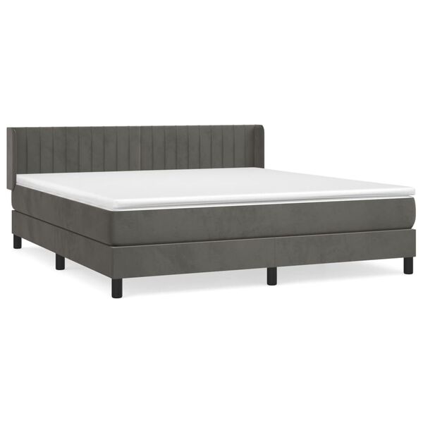 vidaXL &Kappa;&rho;&epsilon;&beta;ά&tau;&iota; Boxspring &mu;&epsilon; &Sigma;&tau;&rho;ώ&mu;&alpha; &Sigma;&kappa;&omicron;ύ&rho;&omicron; &Gamma;&kappa;&rho;&iota; 160x200 &epsilon;&kappa;. &Beta;&epsilon;&lambda;&omicron;ύ&delta;&iota;&nu;&omicron;