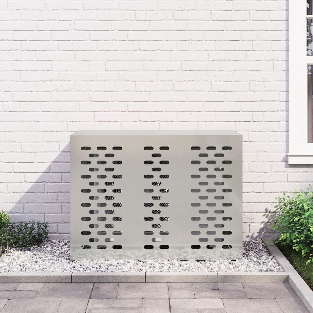 vidaXL Κάλυμμα Κλιματιστικού 110x50x80 εκ Γαλβανισμένο Ατσάλι