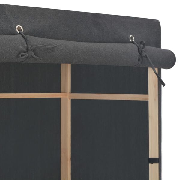 vidaXL Ντουλάπα με 3 Ράφια Γκρι 79 x 40 x 170 εκ. Υφασμάτινη