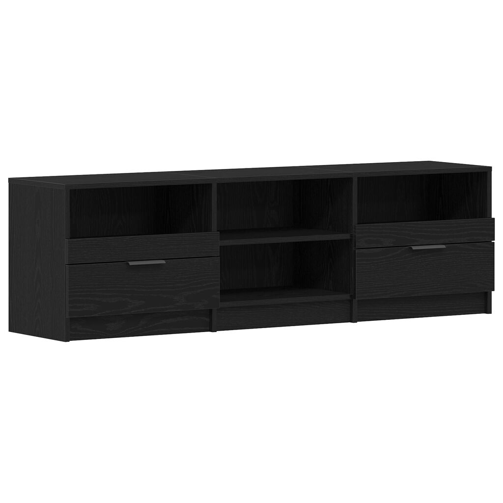 vidaXL Ντουλάπα τηλεόρασης Μαύρο Δρυς 150x33,5x45 εκ Επεξεργασμένο ξύλο