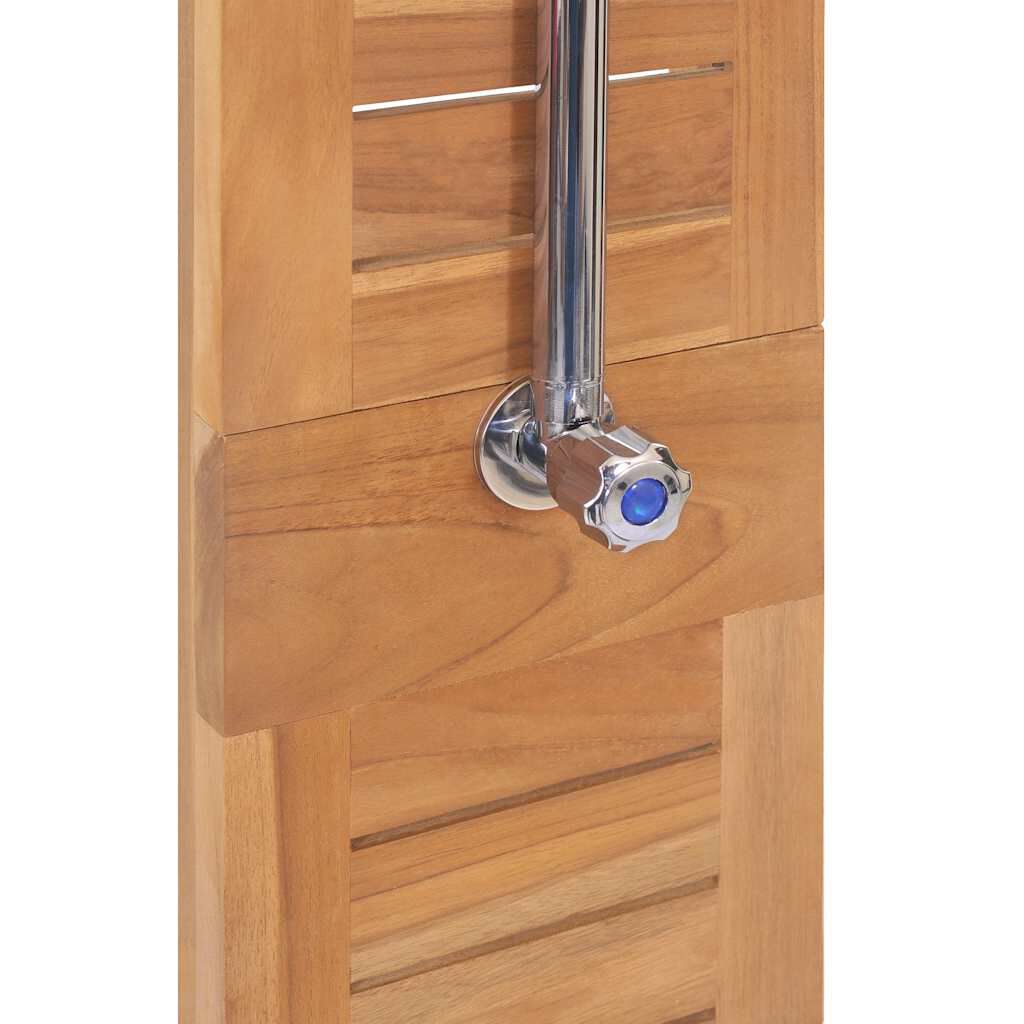 vidaXL Ντουζιέρα Κήπου 70 x 75 x 204 εκ. από Μασίφ Ξύλο Teak