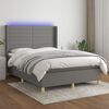 vidaXL &Kappa;&rho;&epsilon;&beta;ά&tau;&iota; Boxspring &mu;&epsilon; &Sigma;&tau;&rho;ώ&mu;&alpha; & LED &Sigma;&kappa;.&Gamma;&kappa;&rho;&iota; 140x190&epsilon;&kappa;. &Upsilon;&phi;&alpha;&sigma;&mu;ά&tau;&iota;&nu;&omicron;