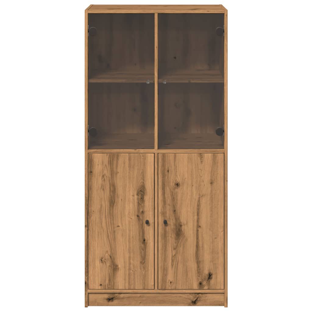 vidaXL Ντουλάπα με Πόρτες Αρτισιανή Δρυς 68x37x142 εκ. Επεξ. Ξύλο