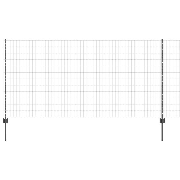 vidaXL Φράχτης με Στήλες. Γκρι 1.2 x 25 m Ατσάλι