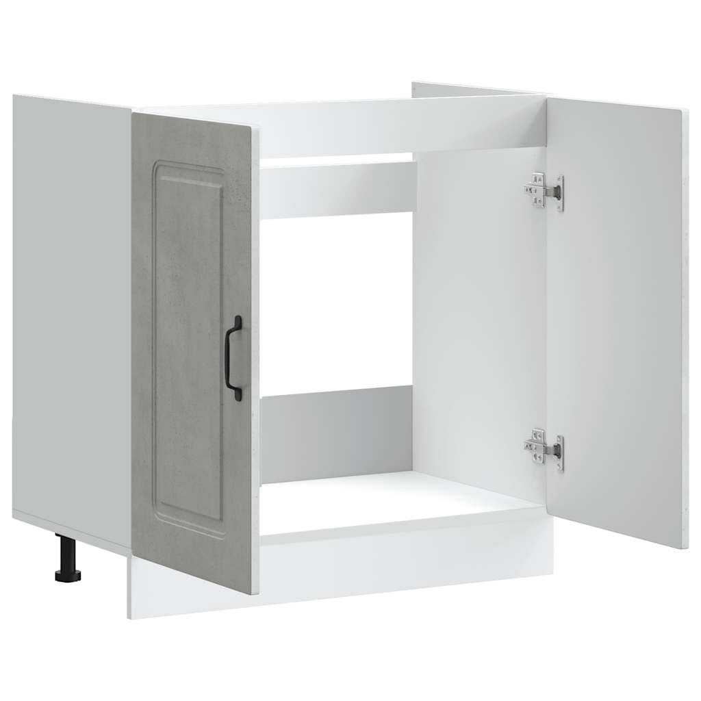 vidaXL Ντουλάπι βάσης νεροχύτη Kalmar Γκρι Sonoma 80x46x81,5 εκ.