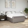 vidaXL &Kappa;&rho;&epsilon;&beta;ά&tau;&iota; Boxspring &mu;&epsilon; &Sigma;&tau;&rho;ώ&mu;&alpha; Taupe 160x200 &epsilon;&kappa;. &Upsilon;&phi;&alpha;&sigma;&mu;ά&tau;&iota;&nu;&omicron;