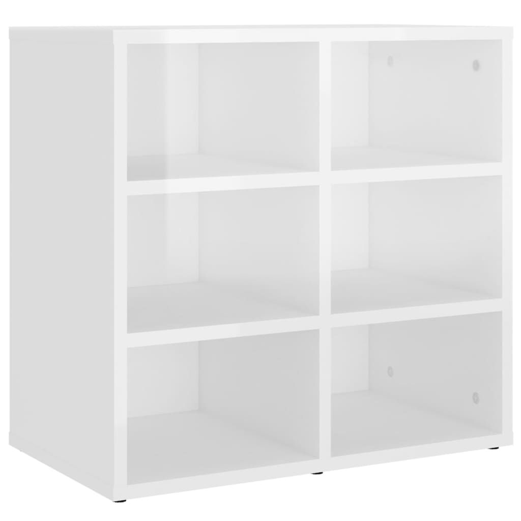 vidaXL Παπουτσοθήκες Γυαλιστερό Λευκό 52,5 x 30 x 50 εκ.