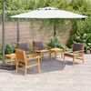 vidaXL Σετ Καναπέ Κήπου 6 pcs Καφέ 45 x 45 x 38 εκ. Μασίφ ξύλο ακακίας
