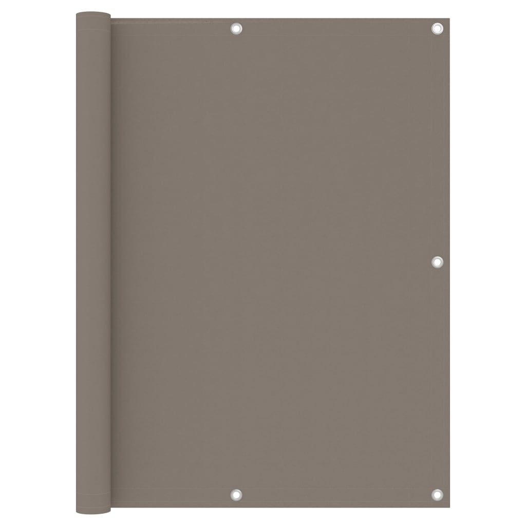 vidaXL Διαχωριστικό Βεράντας Taupe 120 x 500 εκ. Ύφασμα Oxford