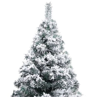 vidaXL Χριστουγεννιάτικο Δέντρο Τεχνητό με Χιόνι Πράσινο 120 εκ. PVC