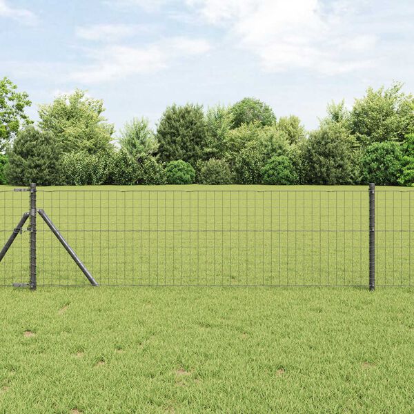 vidaXL Στύλος Περιφράξεων 26 pcs Γκρι 3.2 x 3.2 x 80 εκ Ατσάλι