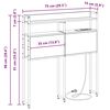 vidaXL Κεφαλάρι Αποθήκης Καπνιστή δρυς 75 cm Επεξεργασμένο ξύλο