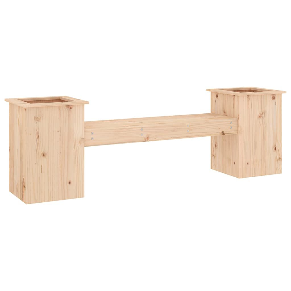 vidaXL Ζαρντινιέρα Παγκάκι 184,5x39,5x56,5 εκ. από Μασίφ Ξύλο Πεύκου