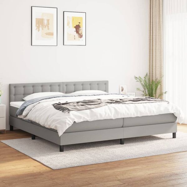 vidaXL &Kappa;&rho;&epsilon;&beta;ά&tau;&iota; Boxspring &mu;&epsilon; &Sigma;&tau;&rho;ώ&mu;&alpha; &Alpha;&nu;&omicron;&iota;&chi;&tau;ό &Gamma;&kappa;&rho;&iota; 200x200 &epsilon;&kappa;. &Upsilon;&phi;&alpha;&sigma;&mu;ά&tau;&iota;&nu;&omicron;