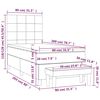 vidaXL Κρεβάτι Boxspring με Στρώμα Σκούρο Γκρι 80x200 εκ. Βελούδινο