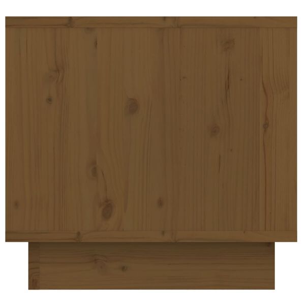 vidaXL Κομοδίνο Καφέ Μελί 35 x 34 x 32 εκ. από Μασίφ Ξύλο Πεύκου