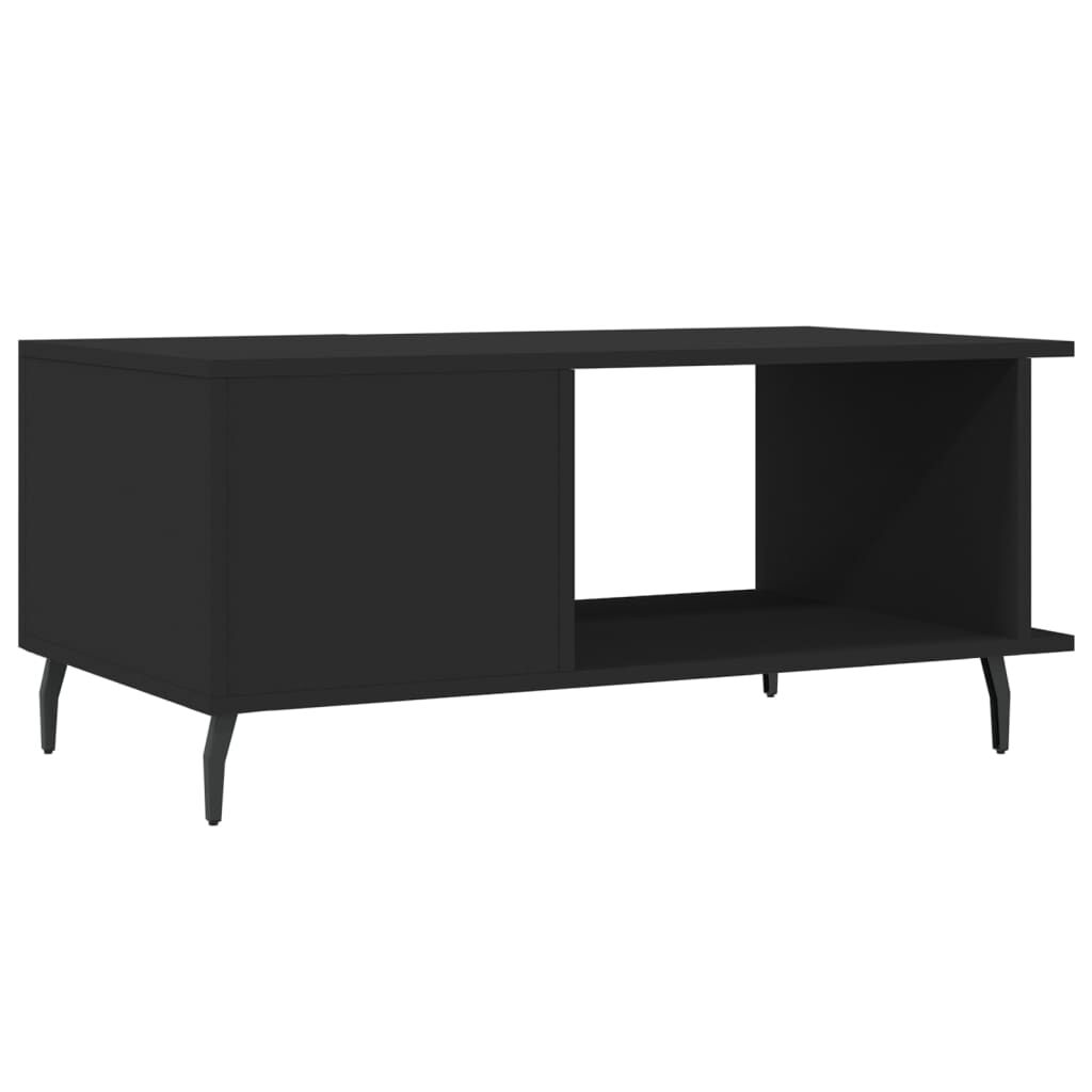 vidaXL Τραπεζάκι Σαλονιού Μαύρο 90x50x40 εκ. Επεξεργασμένο Ξύλο