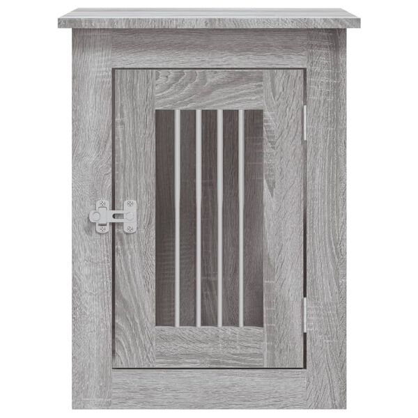 vidaXL Κλουβί Σκύλου Γκρι Sonoma 45x62x59 εκ. από Επεξεργ. Ξύλο