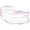 vidaXL &Kappa;&rho;&epsilon;&beta;ά&tau;&iota; Boxspring &mu;&epsilon; &Sigma;&tau;&rho;ώ&mu;&alpha; & LED &Sigma;&kappa;&omicron;ύ&rho;&omicron; &Gamma;&kappa;&rho;&iota; 90x210 &epsilon;&kappa;. &Beta;&epsilon;&lambda;&omicron;ύ&delta;&iota;&nu;&omicron;