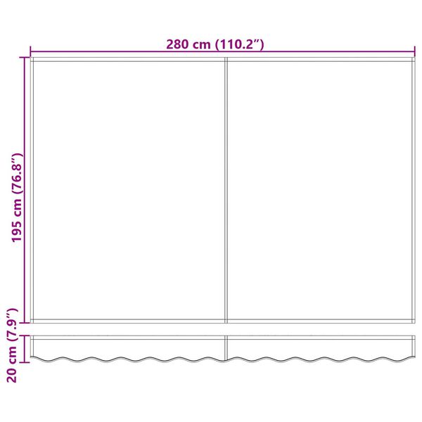 vidaXL Manual Retractable Awning Κόκκινη και Καφετιά 300x250 cm