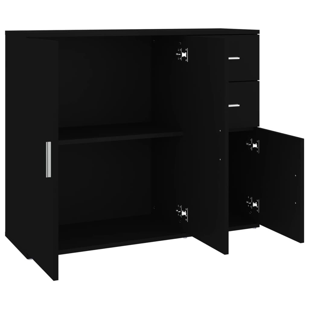 vidaXL Ντουλάπι Μαύρο 91 x 29,5 x 75 εκ. από Επεξεργασμένο Ξύλο