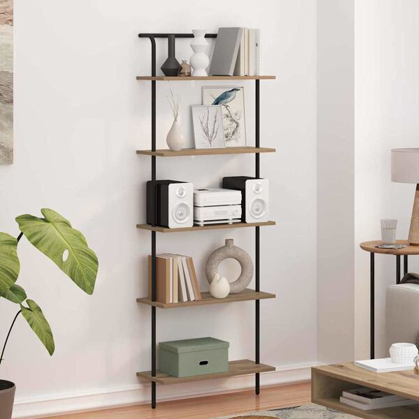 vidaXL Ράφι Βιβλίων artisan δρυς 60 x 24 x 168 εκ. Επεξεργασμένο ξύλο