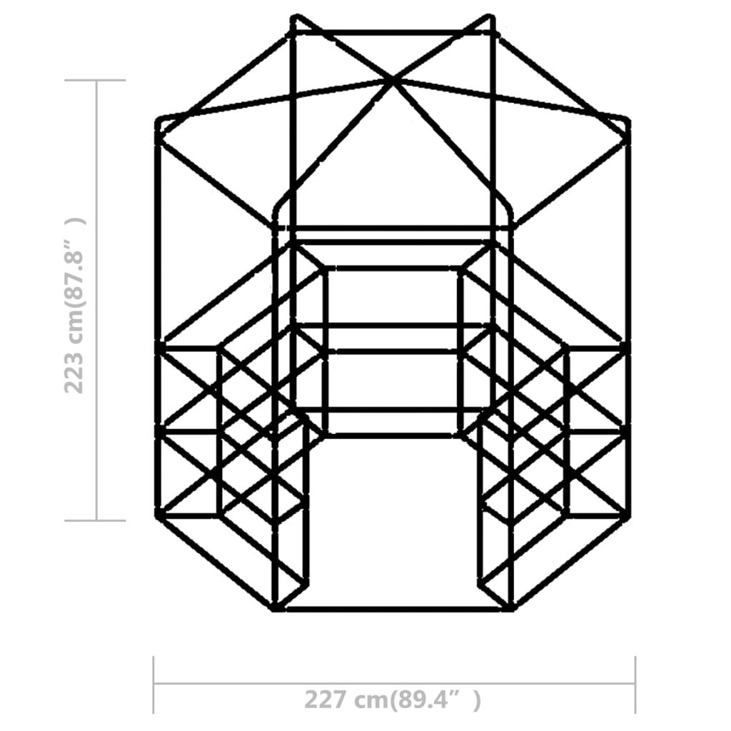 vidaXL Θερμοκήπιο με Ράφια 227 x 223 εκ. από Ατσάλι