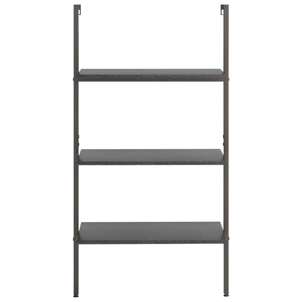 vidaXL Ραφιέρα Κεκλιμένη 3 Επιπέδων Μαύρη 64x35x120,5 εκ.