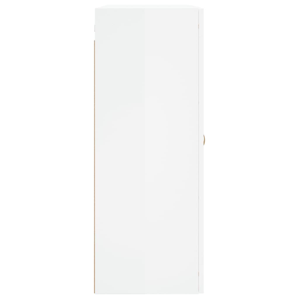 vidaXL Ντουλάπι Τοίχου Γυαλιστερό Λευκό 69,5 x 34 x 90 εκ.