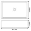 vidaXL Νιπτήρας Χρυσός 41 x 30 x 12 εκ. Κεραμικός