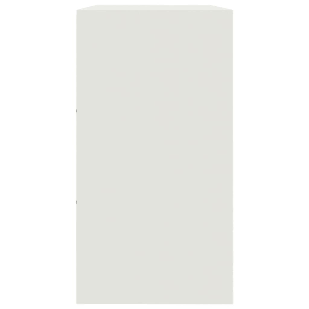 vidaXL Μπουφές Λευκός 99x39x73 εκ. από Ατσάλι