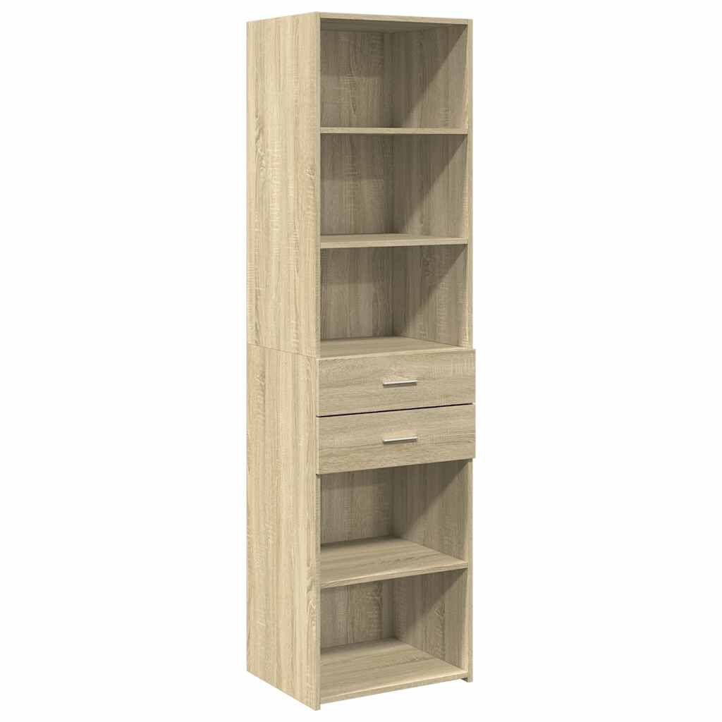 vidaXL Ντουλάπι Αποθήκευσης Στενό Δρυς 50x42,5x225 εκ. Επεξεργ. Ξύλο
