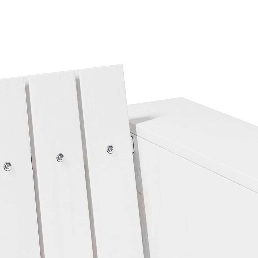 vidaXL Καναπές Κήπου Λευκό 185.5 x 60 x 62 εκ. Μασίφ ξύλο πεύκου