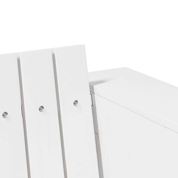 vidaXL Καναπές Κήπου Λευκό 185.5 x 60 x 62 εκ. Μασίφ ξύλο πεύκου