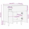 vidaXL Κομοδίνο Μαύρο και Χρυσό 50 x 33 x 60 εκ Μασίφ ξύλο μάνγκο