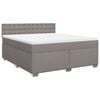 vidaXL &Kappa;&rho;&epsilon;&beta;ά&tau;&iota; Boxspring &mu;&epsilon; &Sigma;&tau;&rho;ώ&mu;&alpha; Taupe 180x200 &epsilon;&kappa;. &Upsilon;&phi;&alpha;&sigma;&mu;ά&tau;&iota;&nu;&omicron;