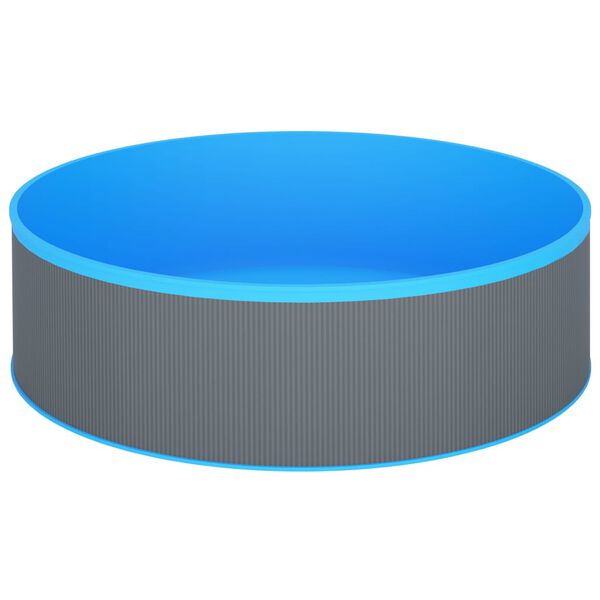 vidaXL Πισίνα Υπέργεια με Φίλτρο Κρεμαστό & Αντλία Γκρι 350 x 90εκ.