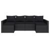 vidaXL Σαλόνι Κήπου Σετ 2 Τεμαχίων Μαύρο Συνθετικό Ρατάν με Μαξιλάρια