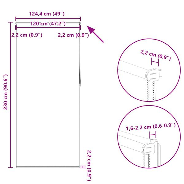 Στόρι Συσκότισης Ρόλερ Κόκκινο 120 x 230 εκ.