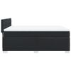 vidaXL Κρεβάτι Boxspring με Στρώμα Μαύρο 140x190εκ.από Συνθετικό Δέρμα