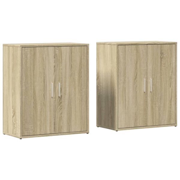 vidaXL Βοηθητικά Ντουλάπια 2 τεμ. Sonoma Δρυς 60x31x70 εκ. Επεξ. Ξύλο