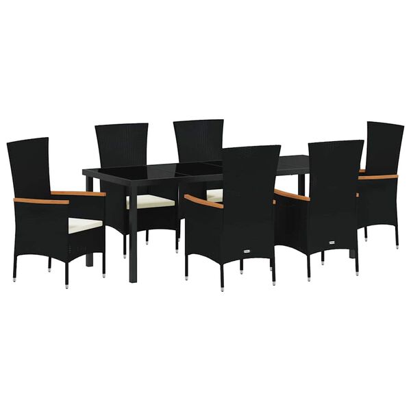 vidaXL &Sigma;έ&tau; &phi;&alpha;&gamma;&eta;&tau;&omicron;ύ &gamma;&iota;&alpha; &kappa;ή&pi;&omicron; 7 pcs &Mu;&alpha;ύ&rho;&omicron; &Chi;ά&lambda;&upsilon;&beta;&alpha;&sigmaf; &mu;&epsilon; &epsilon;&pi;ί&sigma;&tau;&rho;&omega;&sigma;&eta; &pi;&omicron;ύ&delta;&rho;&alpha;&sigmaf;