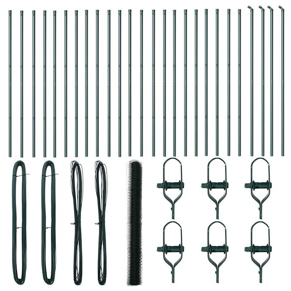 vidaXL Στύλος Περιφράξεων Πράσινο 50 x 1,6 μ (50 mm πλέγμα)