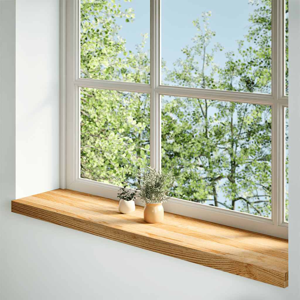 vidaXL Περβάζια παραθύρων 2 τεμ. Αν. Καφέ 110x25x2εκ. Μασίφ Ξύλο Δρυός