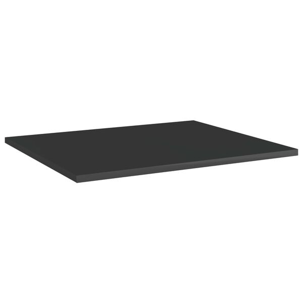 vidaXL Ράφια Βιβλιοθήκης 8 τεμ. Γυαλ. Μαύρο 60x50x1,5 εκ. Επεξ. Ξύλο