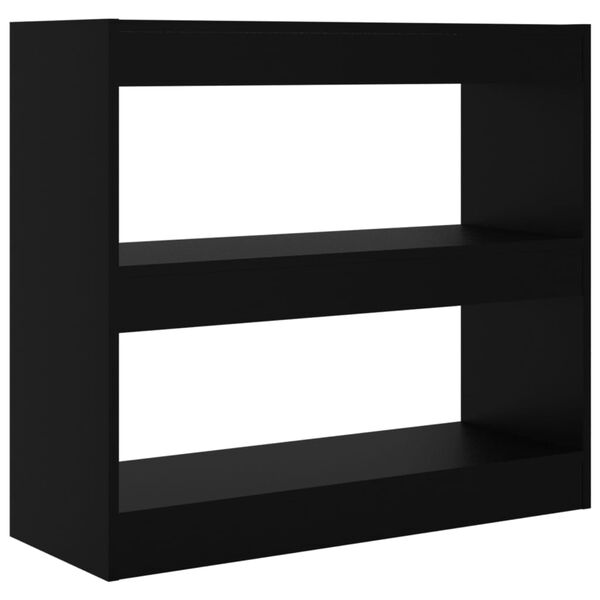vidaXL Βιβλιοθήκη/Διαχωριστικό Χώρου Μαύρο 80 x 30 x 72 εκ.